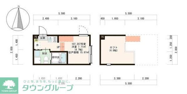 クレシア関町の物件間取画像